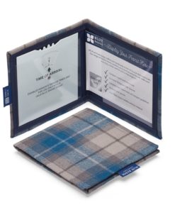 blue-badge-permit-holder-grey-wool-plaid-design