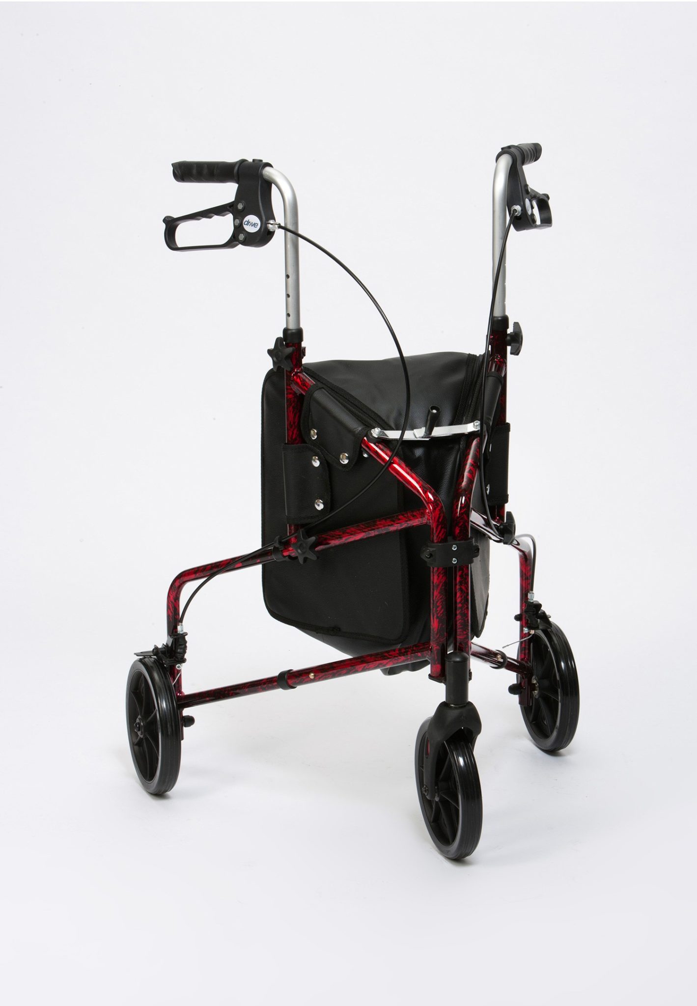 Drive Flame Tri Walker Rollator 3 Wheeled Walker with Brakes