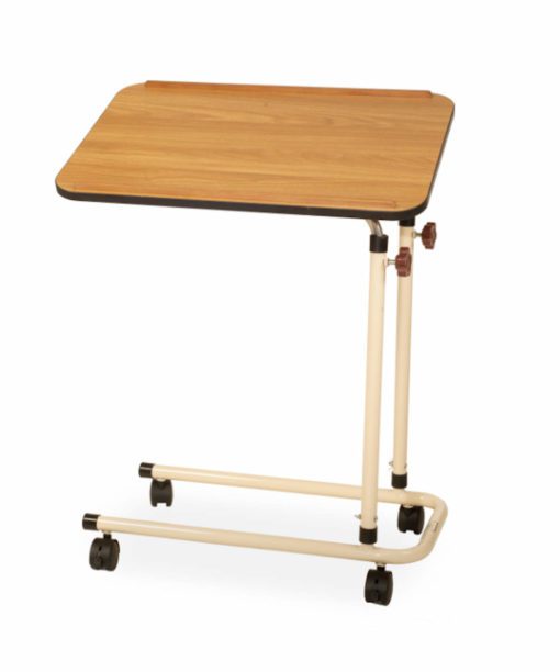 Over bed table on castors