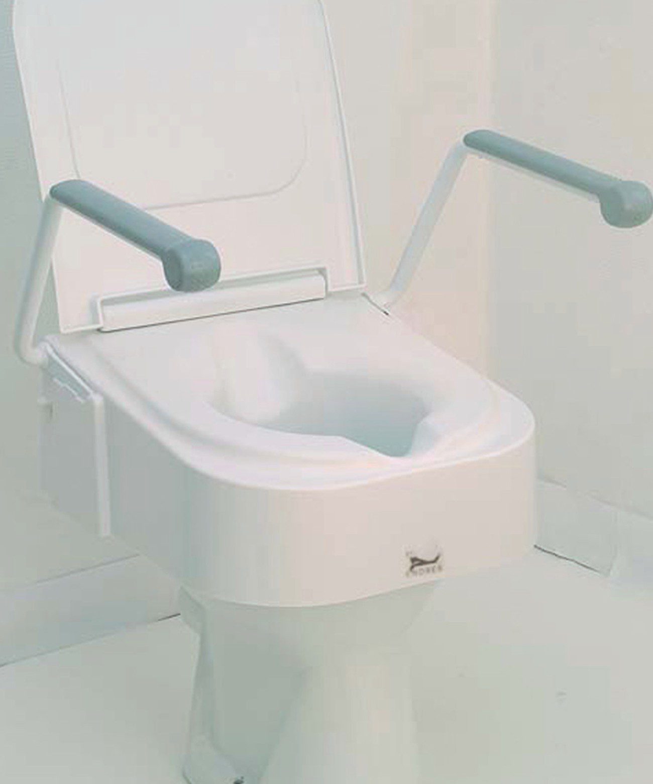 Height Adjustable Raised Toilet seat with arms Removable and easy to fit