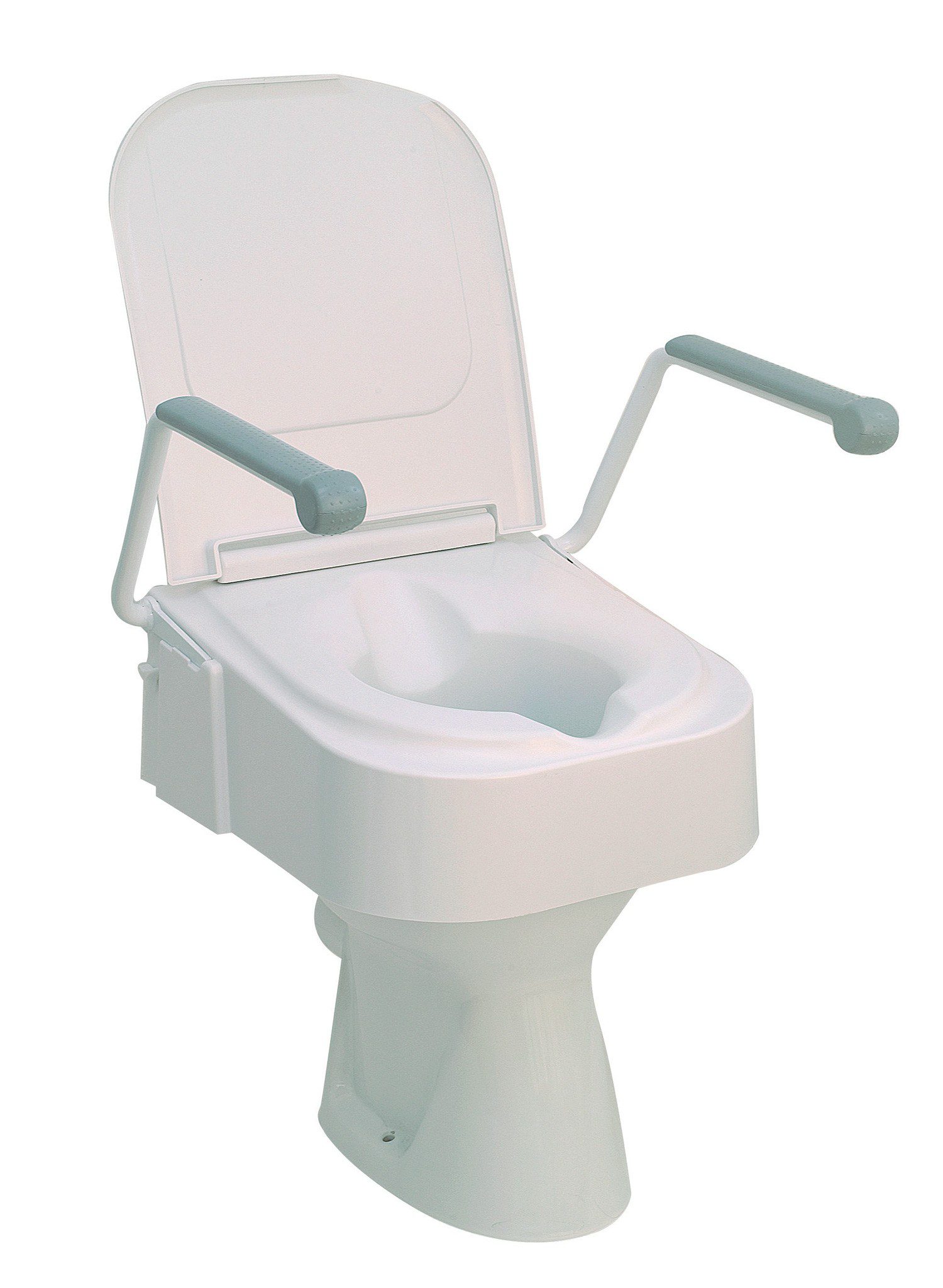 Height Adjustable Raised Toilet seat with arms Removable and easy to fit