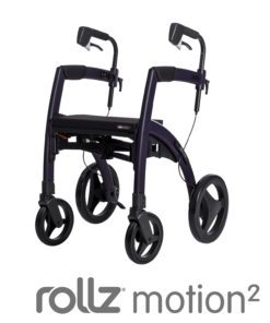 Rollz motion2 rollator in deep purple
