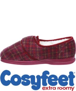 cosyfeet-fuscia-mix-ladies-fleecy-slipper