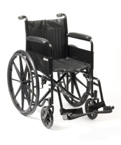 rise furniture and mobility 18" steel wheelchair