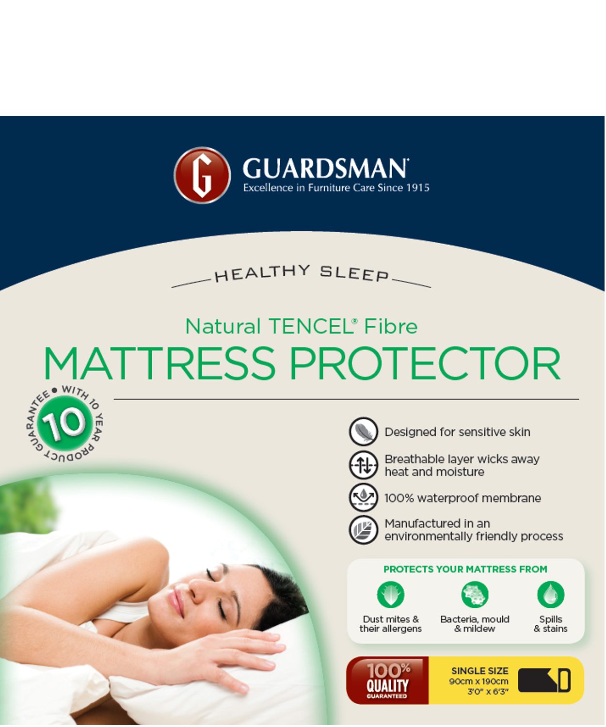 Guardsman Mattress Protectors Dermatologically proven to improve well