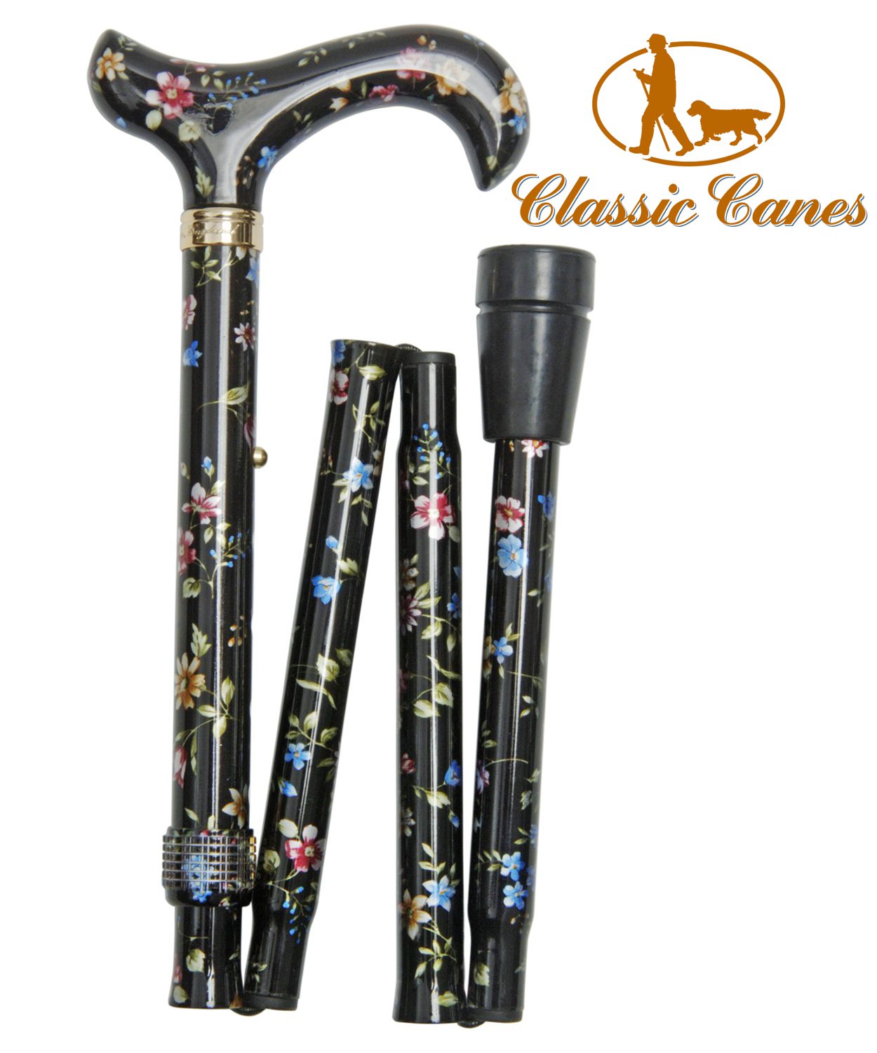 Height Adjustable Folding Walking Cane with Derby Handle Rise Furniture and Mobility