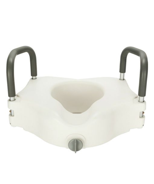 Raised Toilet Seat with Padded Handles Easy to Fit, Comfortable, Safe