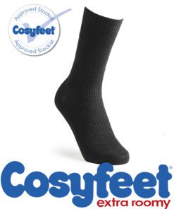 Black cotton rich cosyfeet socks