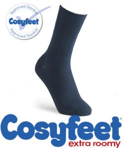 Cosyfeet Navy Cotton Rich socks