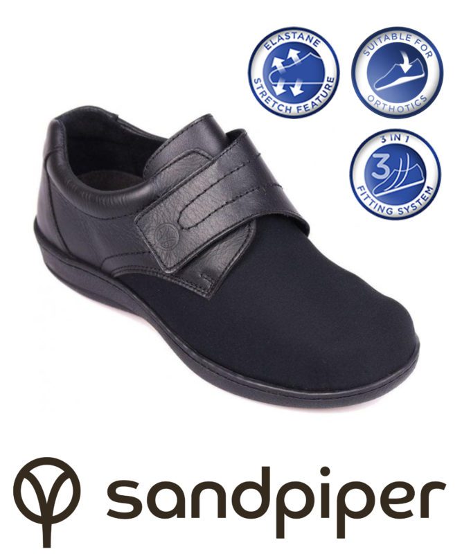 Sandpiper Walford Black shoe