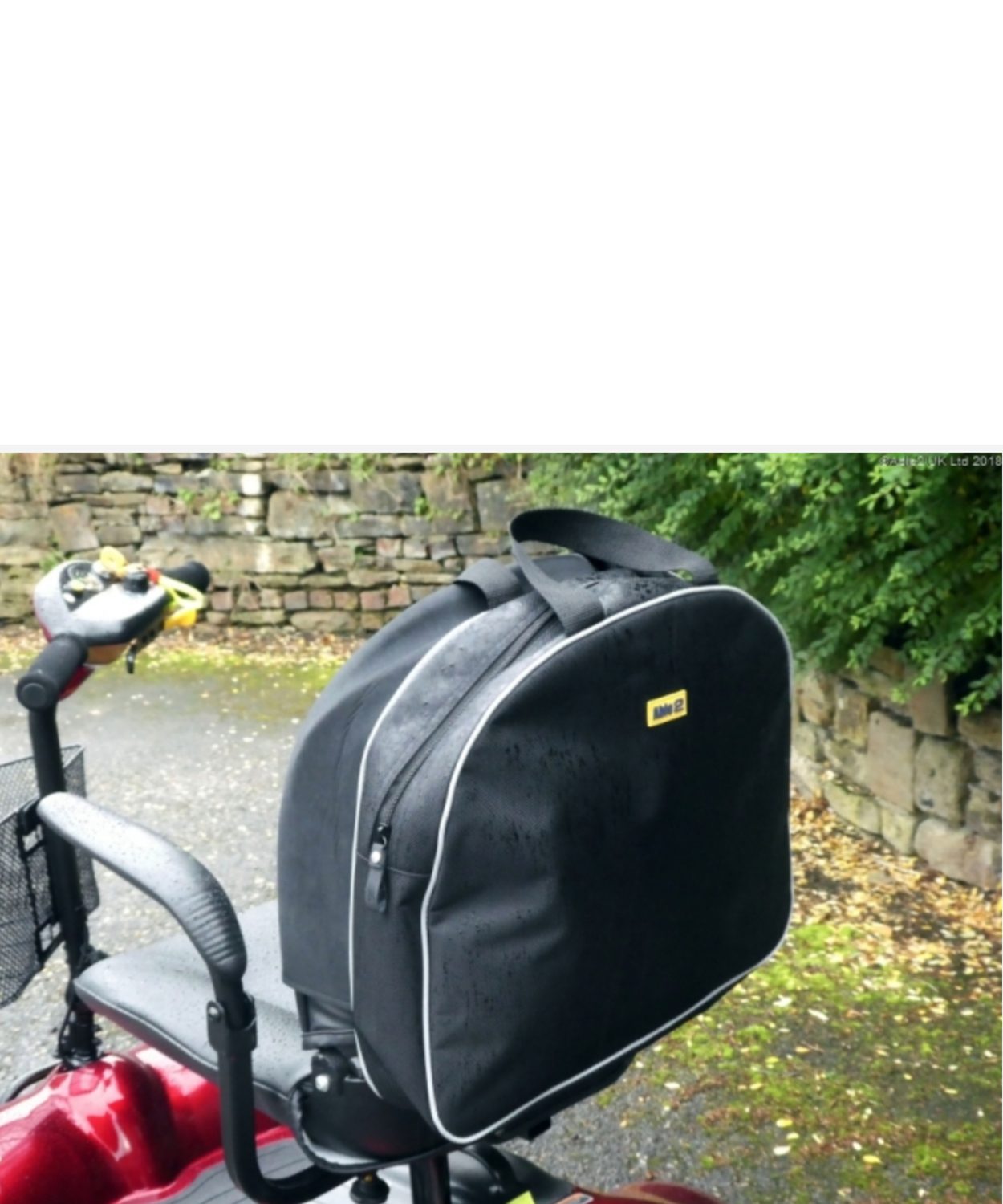 Mobility Scooter bag - Slides neatly over the scooter back rest