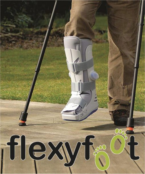 Flexyfoot crutches in use
