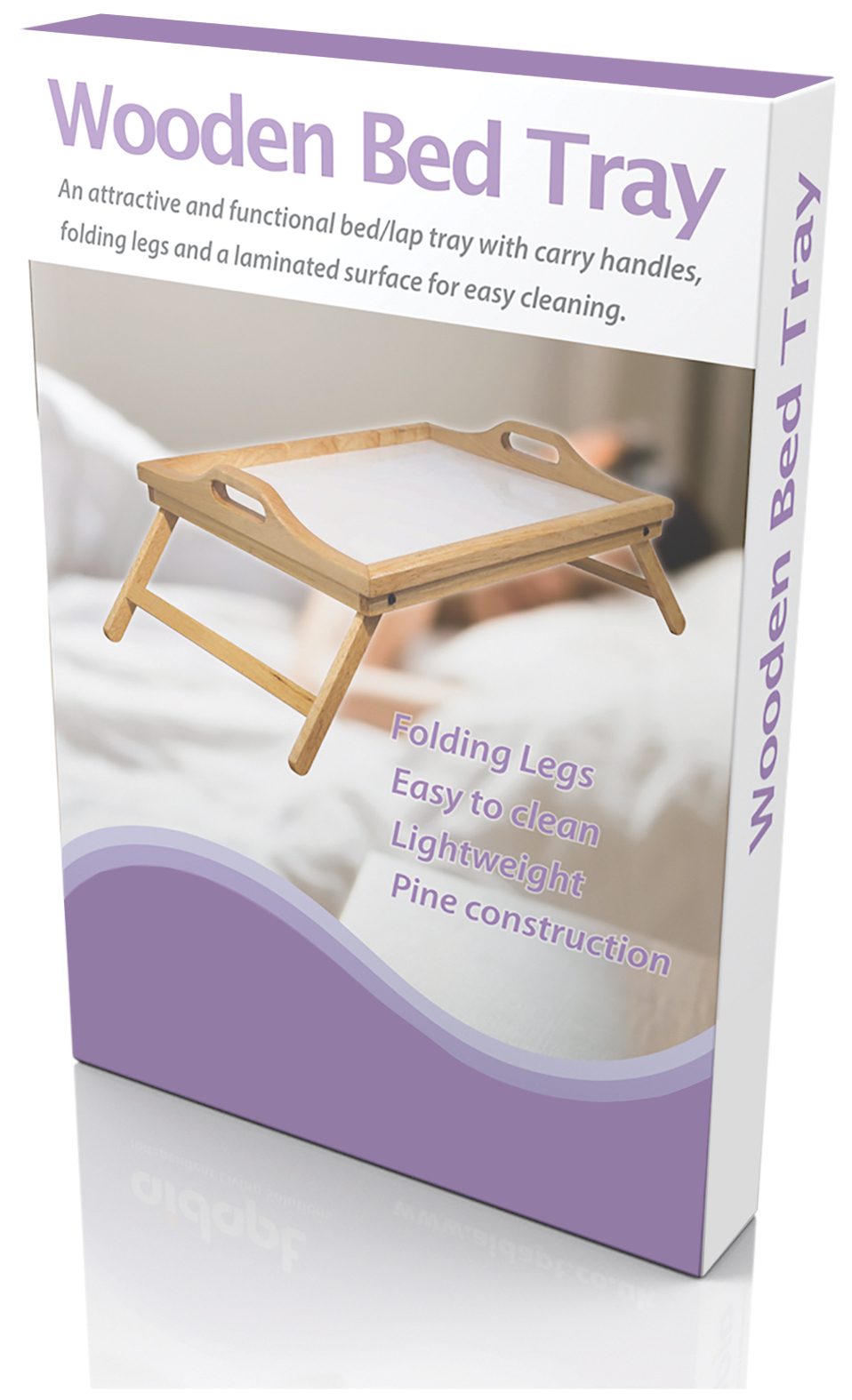 Solid Wooden Folding Bed Tray Reading, Writing and Meals in Bed