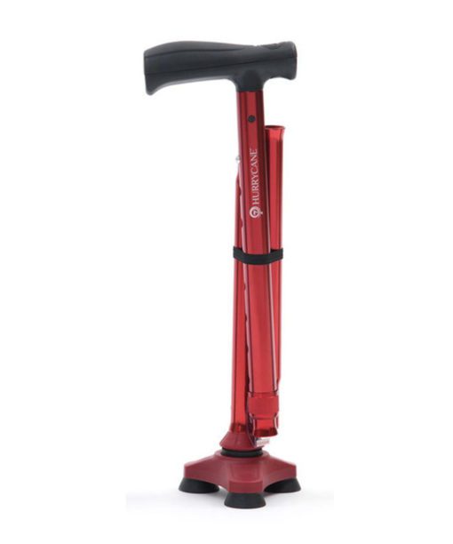 Red Hurrycane walking stick for the elderly
