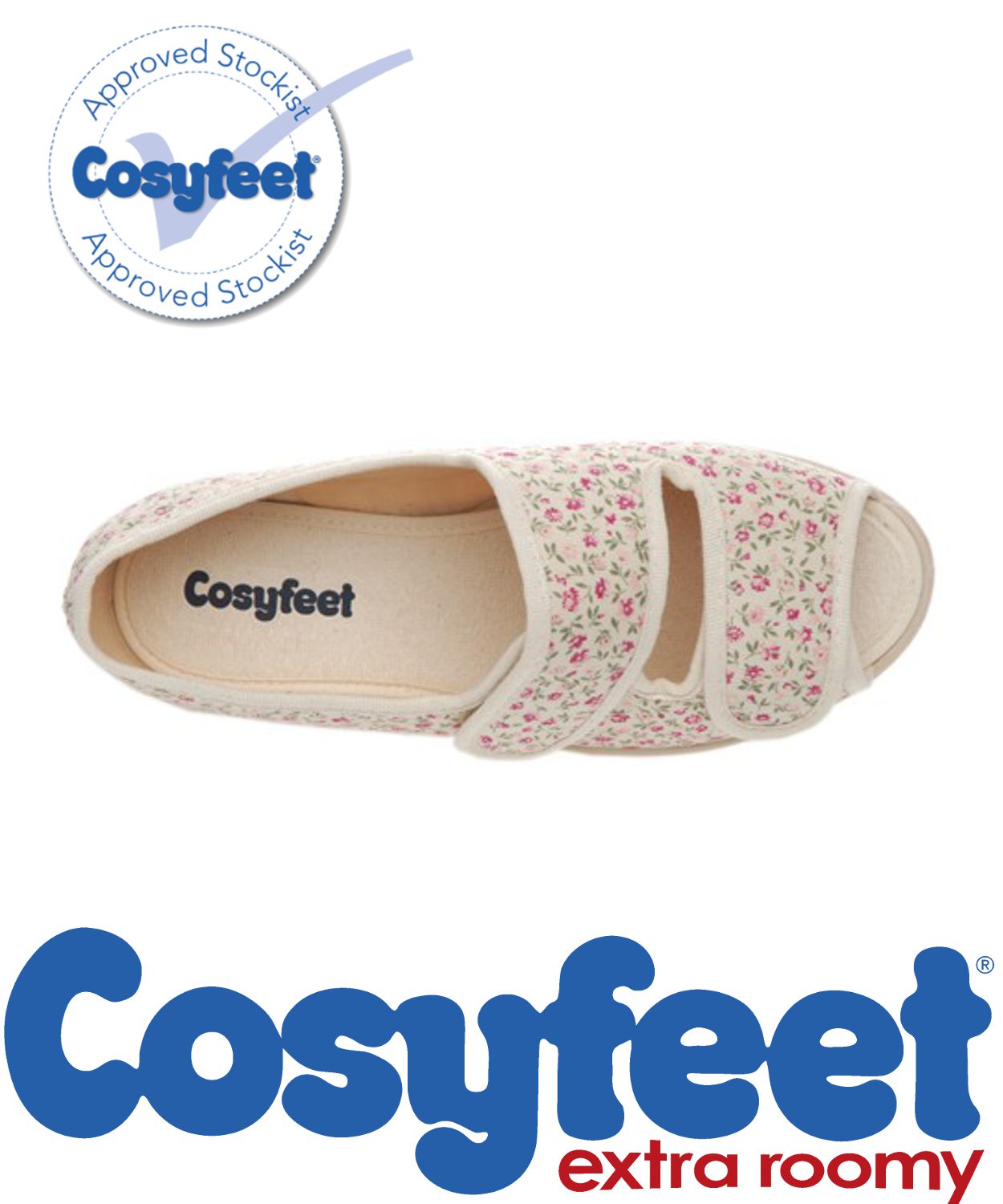 Cosyfeet Milly Ladies Cotton Slippers Cool Slippers for Summer