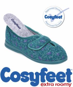 Cosyfeet Diane Jade Floral with removable insole
