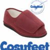 cosyfeet suede house shoe in burgundy