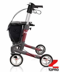 Topro 5G rollator in red side view