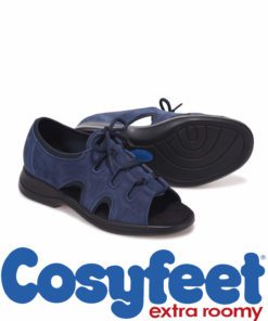 A Pair of Cosyfeet Amelie Sandals in Sapphire Blue