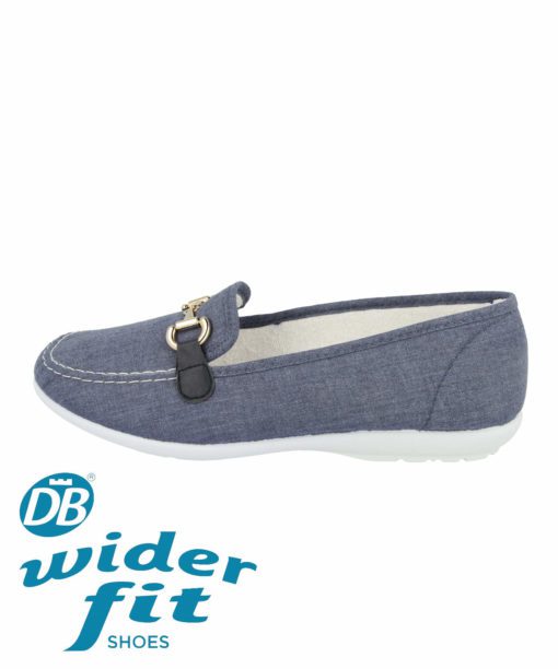 DB Wider Fit Alpha Ladies Denim Loafer side