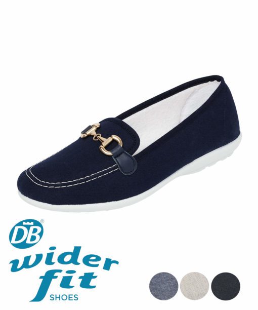 DB Wider Fit Alpha Ladies Navy Loafer