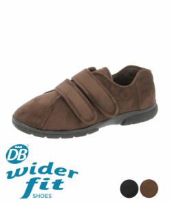 DB Wider Fit Joseph House Shoe in Brown Velour