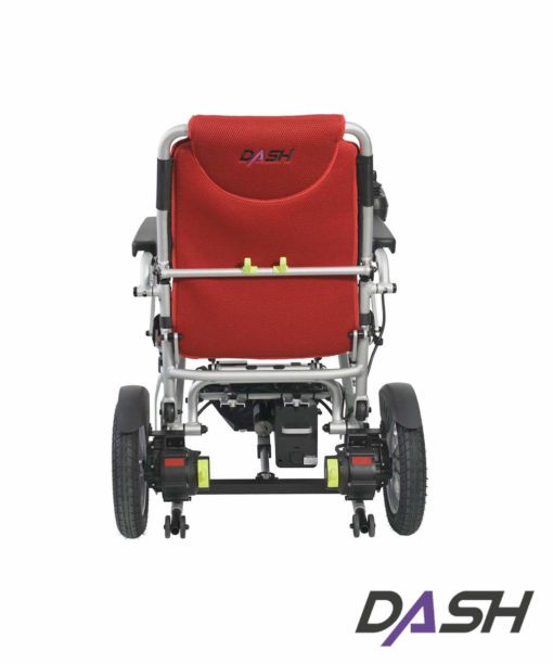 Rear view of Dash e-Folding Powered Wheelchair