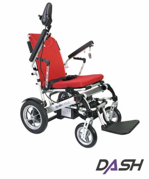 Dash e-Fold Electric Wheelchair with elevating arms