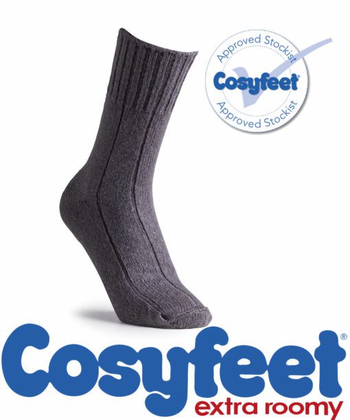 Cosyfeet Super Soft bed sock in charcoal