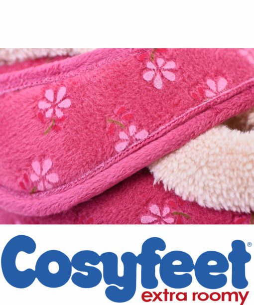 Cosyfeet Snuggly Fuchsia Floral