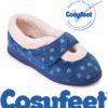 Cosyfeet Snuggly Ladies Slipper in Navy Floral