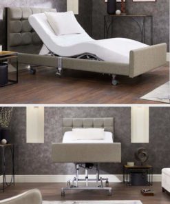 The Signature profiling care bed is raised to height