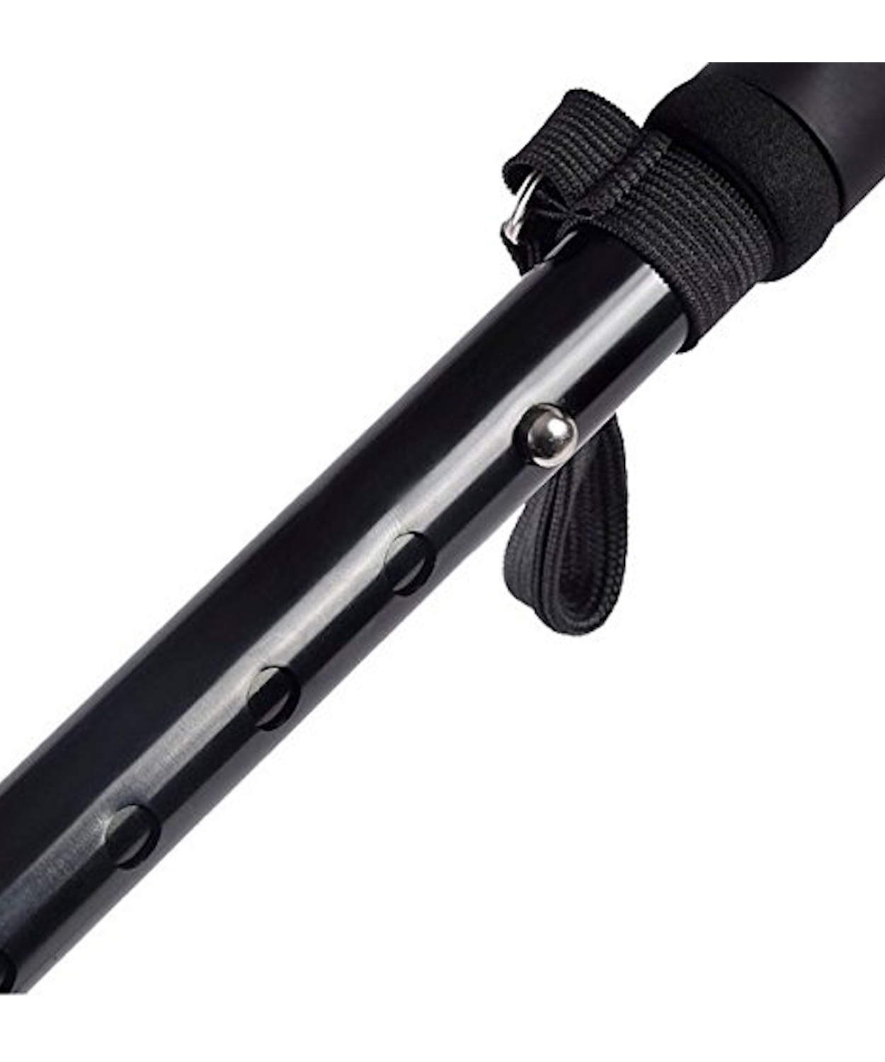 Folding Walking Stick with Torch Height Adjustable with pivoting base