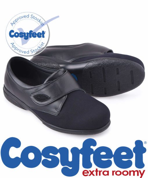 Cosyfeet Karena Ladies shoes in Black